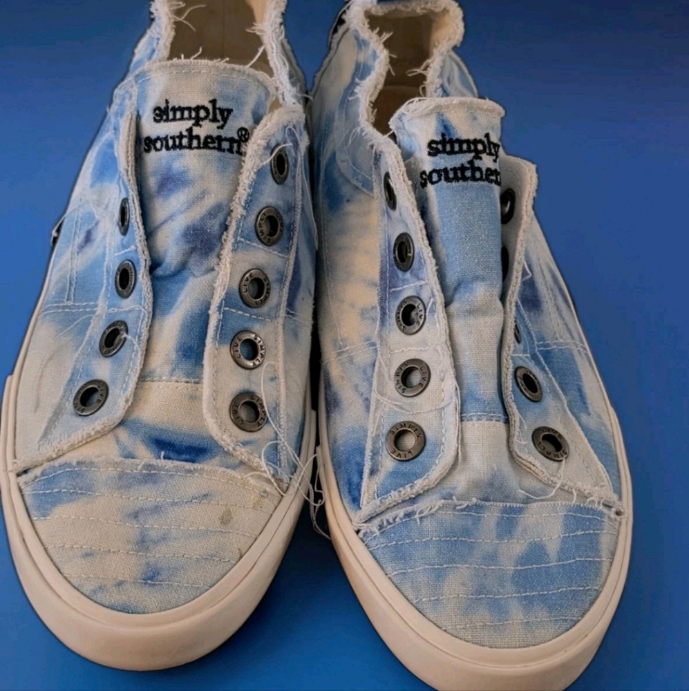 Simply Southern Kids Blue Slip-On Shoes